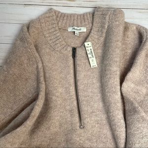 NWT Madewell York Half-Zip Pullover Sweater